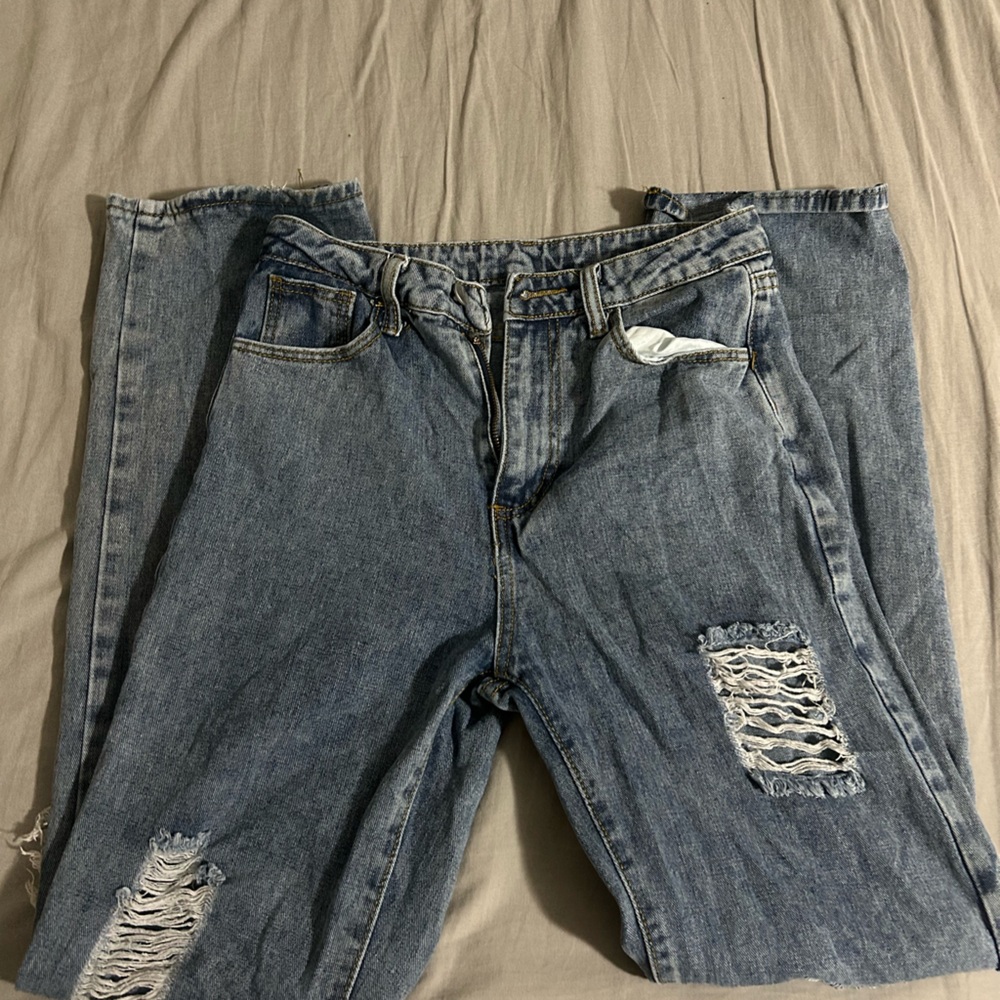 Distressed Blue Women's Jeans